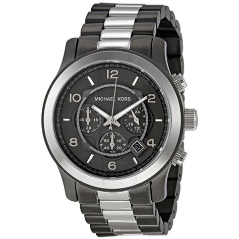 michael kors mens mk8182 runway two-tone watch|Michael Kors Chronograph Runway Two Tone Gunmetal .